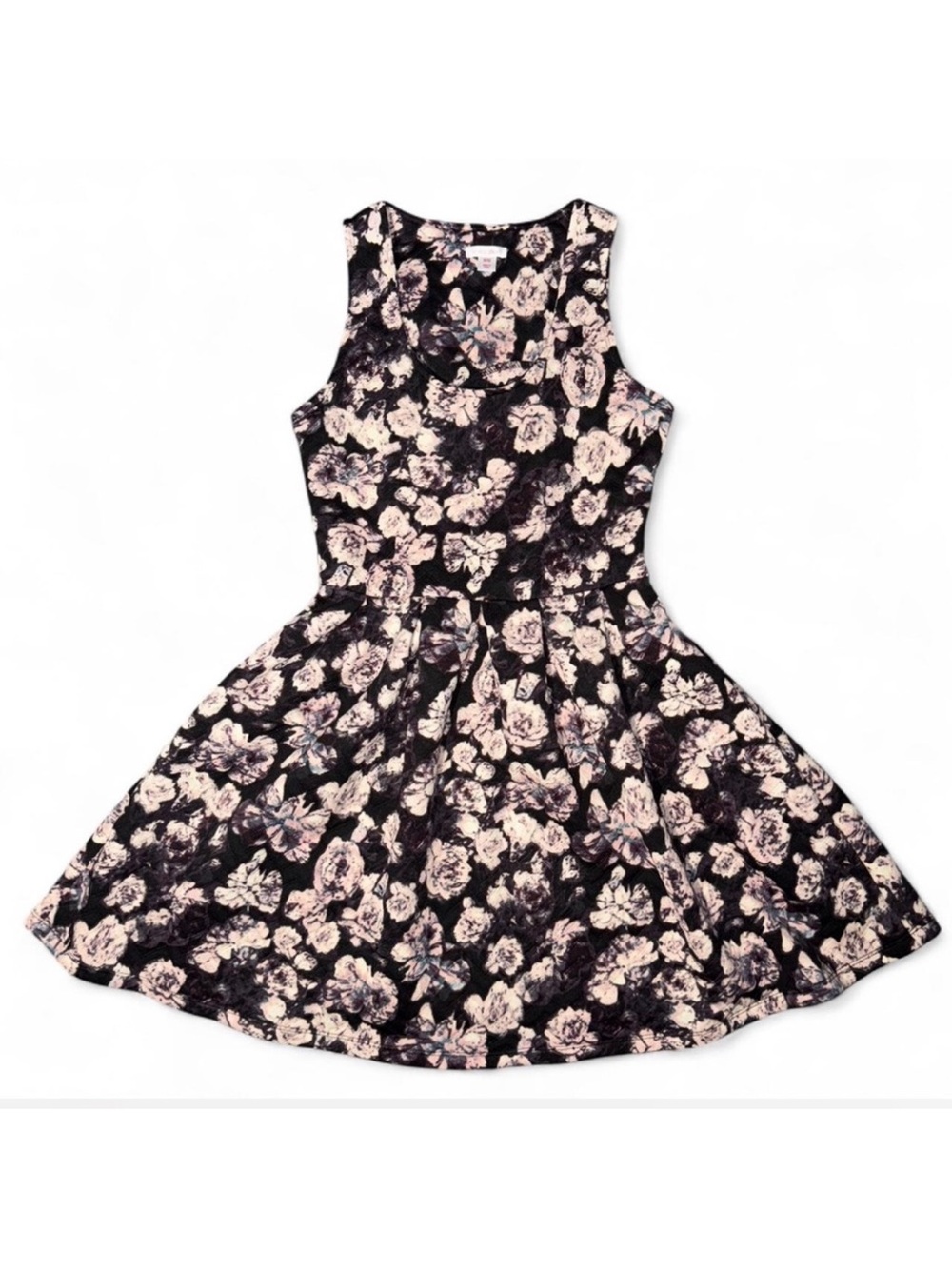 Xhilaration Black and Pink Floral Dress